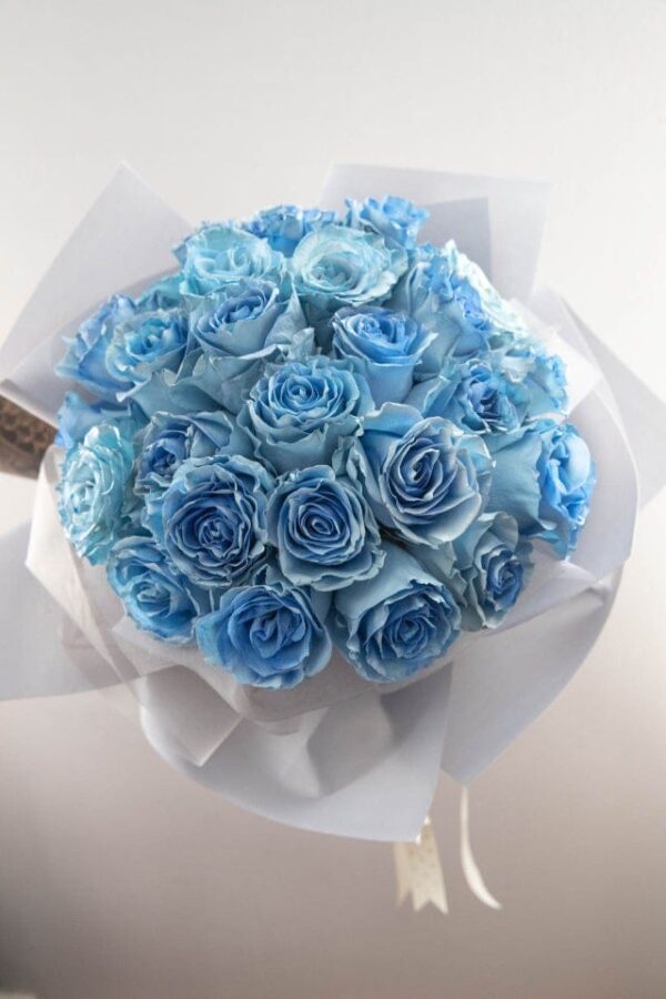 52 Blue Roses Bouquet — Sun's Florist, Kogarah
