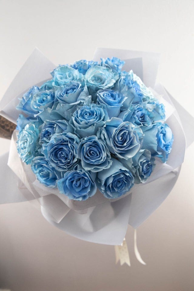 52 Blue Roses Bouquet arranged by Sun's Florist, Kogarah