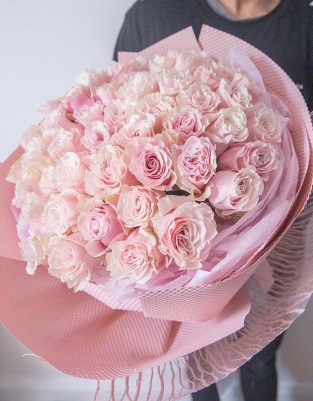 52 Premium Pink Roses arranged by Sun's Florist, Kogarah