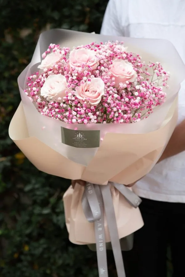 Pink Roses arranged by Sun's Florist, Kogarah