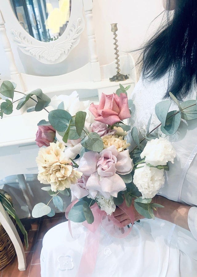 Antic rose and carnation bridal Bouquet