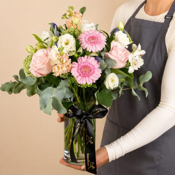 Florist Choice - Pink Vase Bouquet — Sun's Florist, Kogarah