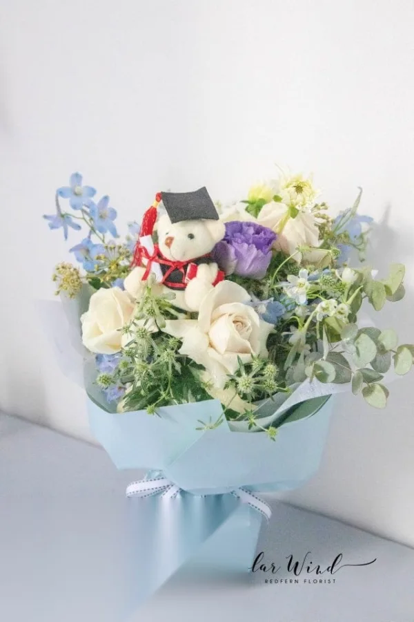 Peach Floral Arrangement arranged by Sun's Florist, Kogarah