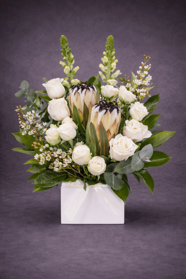 Elegant Floral Arrangement with Protea — Sun's Florist, Kogarah