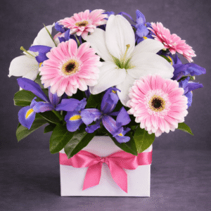 Elegant Floral Bouquet in Gift Box