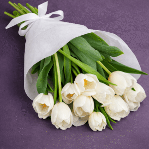 Elegant White Tulip Bouquet