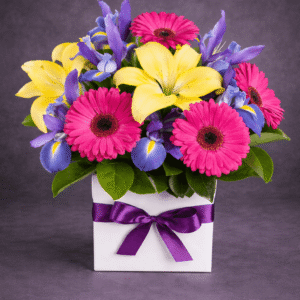 Vibrant Floral Gift Box Bouquet Signature