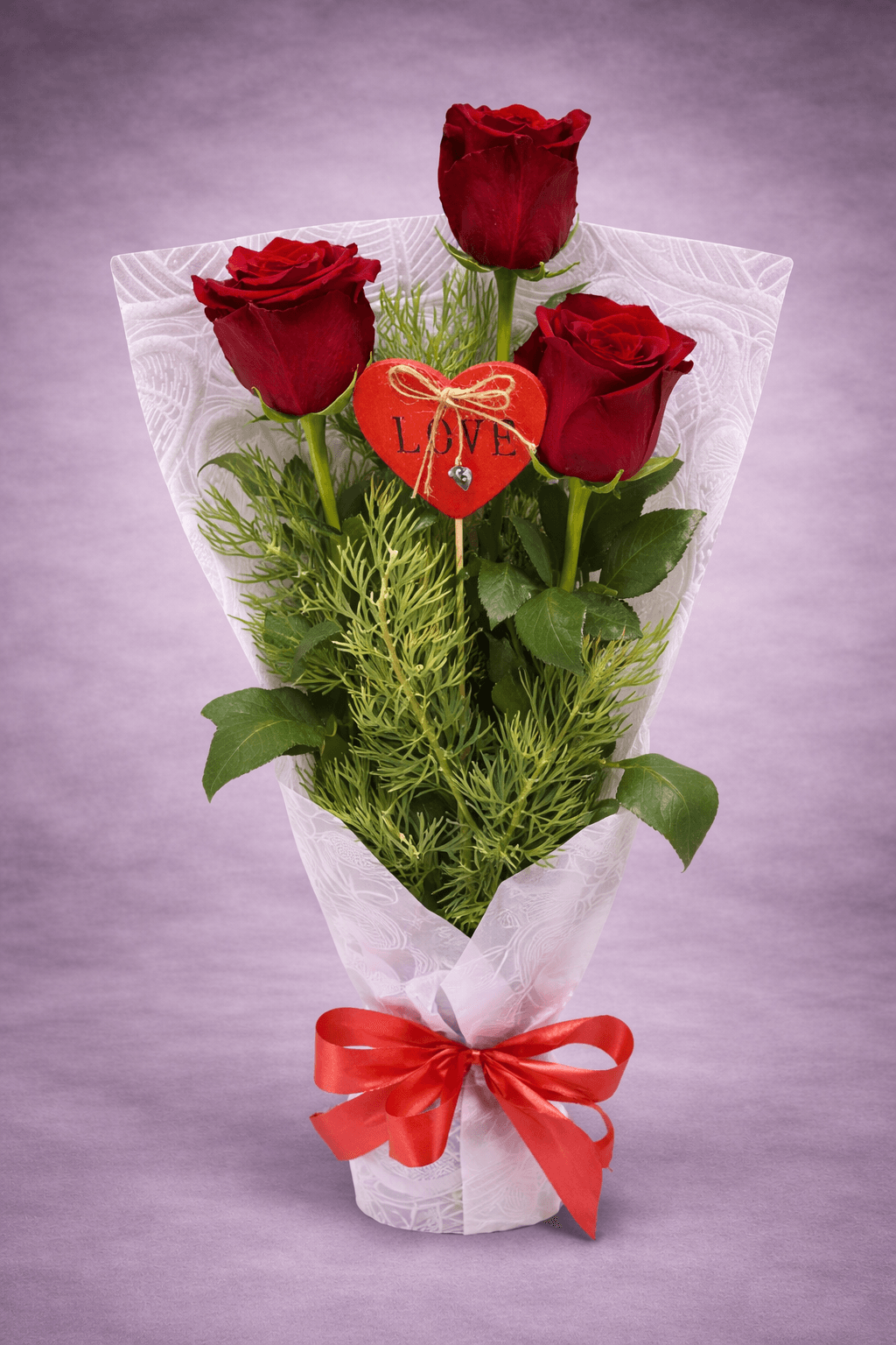 Red Roses with Love Ornament