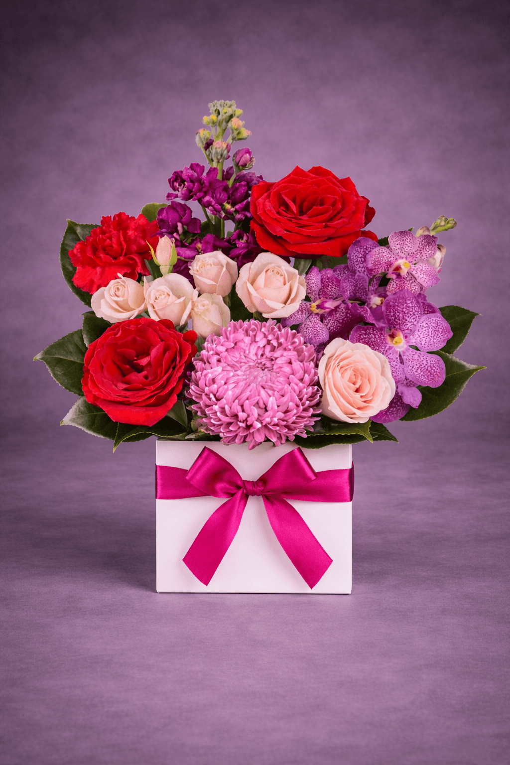 Vibrant Floral Gift Box Arrangement